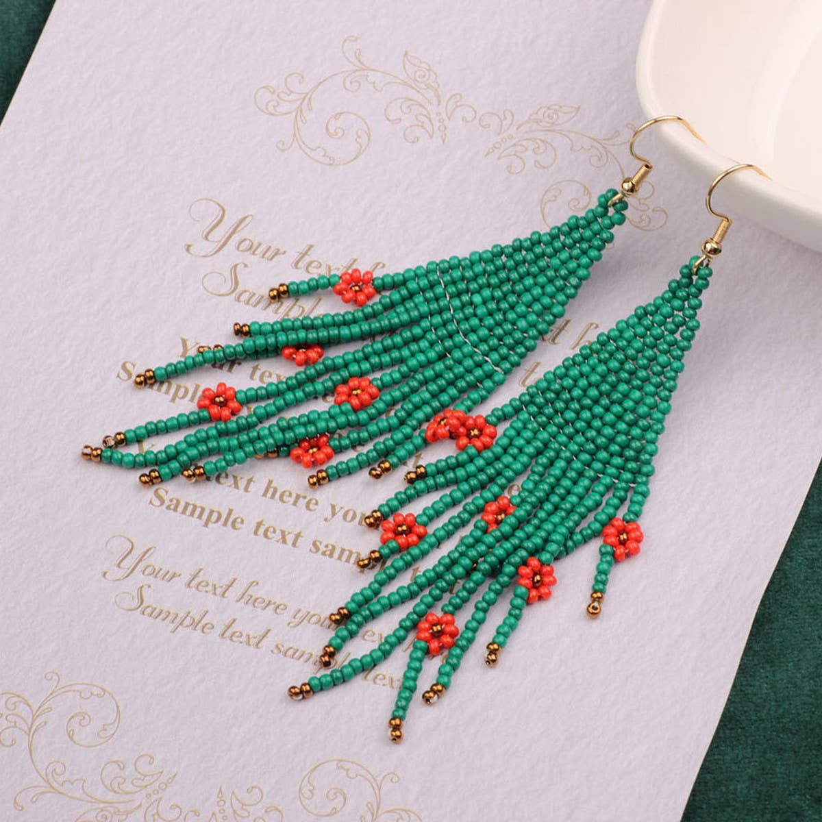 PERSONALIZED BOHEMIAN TASSEL FLOWER EARRINGS_CWAJE4001