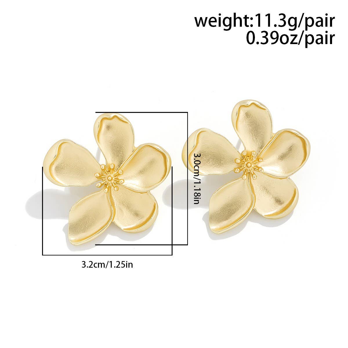 SWEET AND COOL 3D GINKGO LEAF AND FLOWER EARRINGS