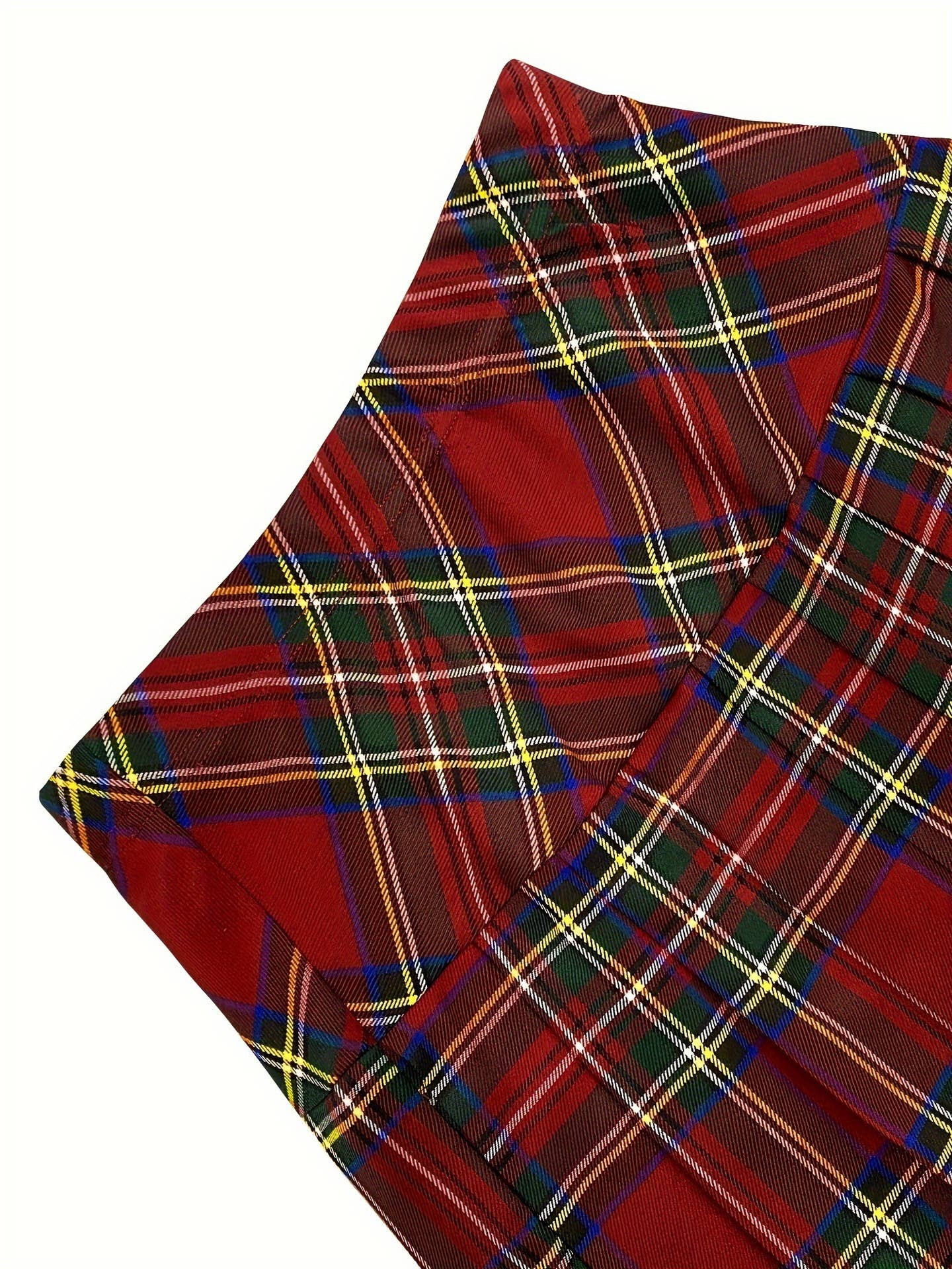 Striped preppy short commuter pleated skirt