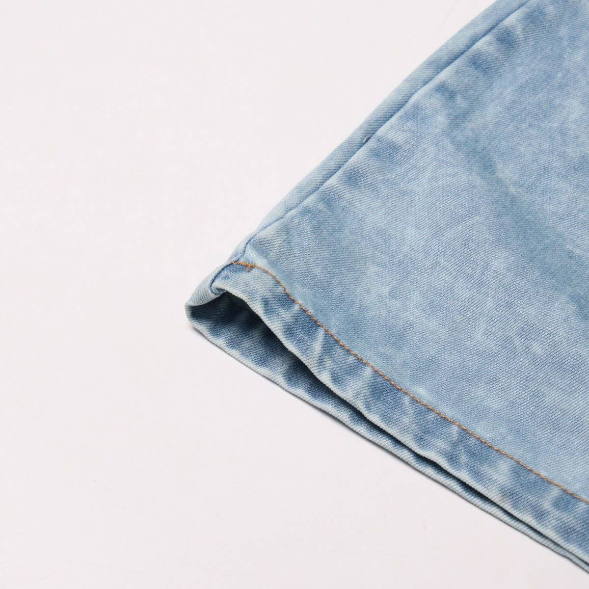 FASHIONABLE DENIM PATCHWORK CASUAL PANTS_CWJP0204