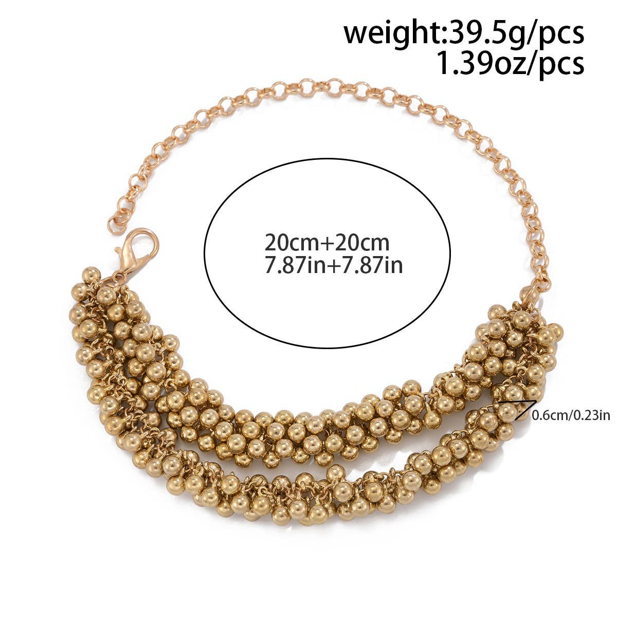 EXAGGERATED PERSONALITY ROUND BEAD NECKLACE_CWAJE1915