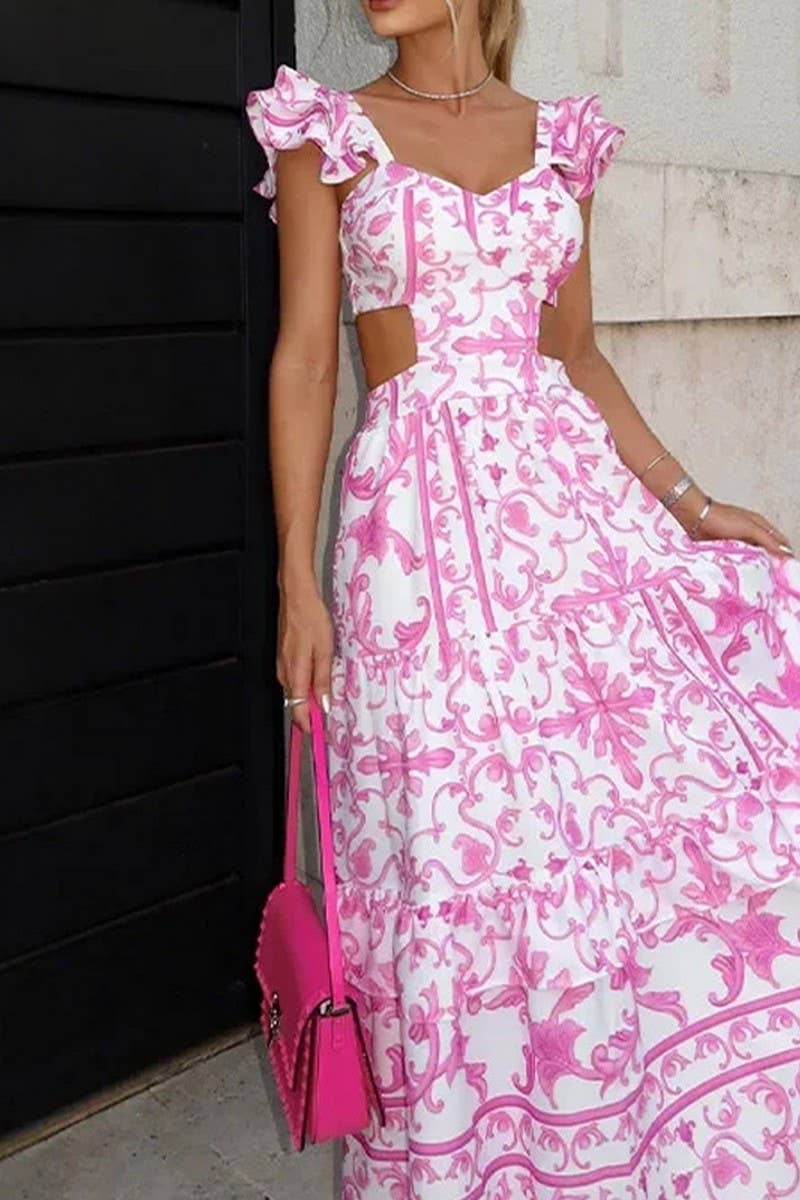 CWDMD5756_FASHIONABLE SEXY HOLLOW SLEEVELESS BACKLESS DRESS