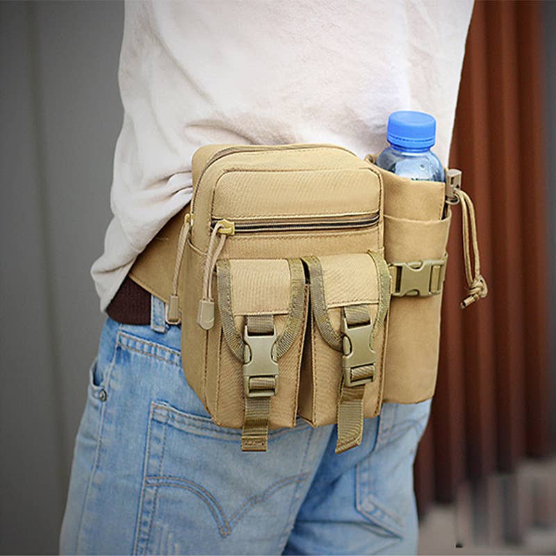 Outdoor cycling and fishing with a waist bag