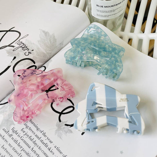 CWAHA1530_GLAMOUR DAZZLING STARS HOLLOW OUT HAIR CLAW CLIP