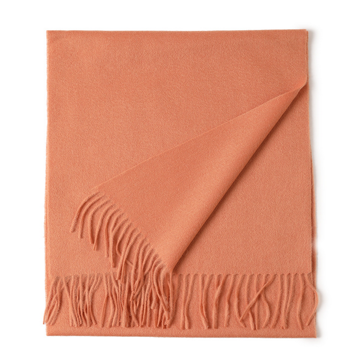Unisex Wool Scarf ? Soft Solid Color with Tassels
