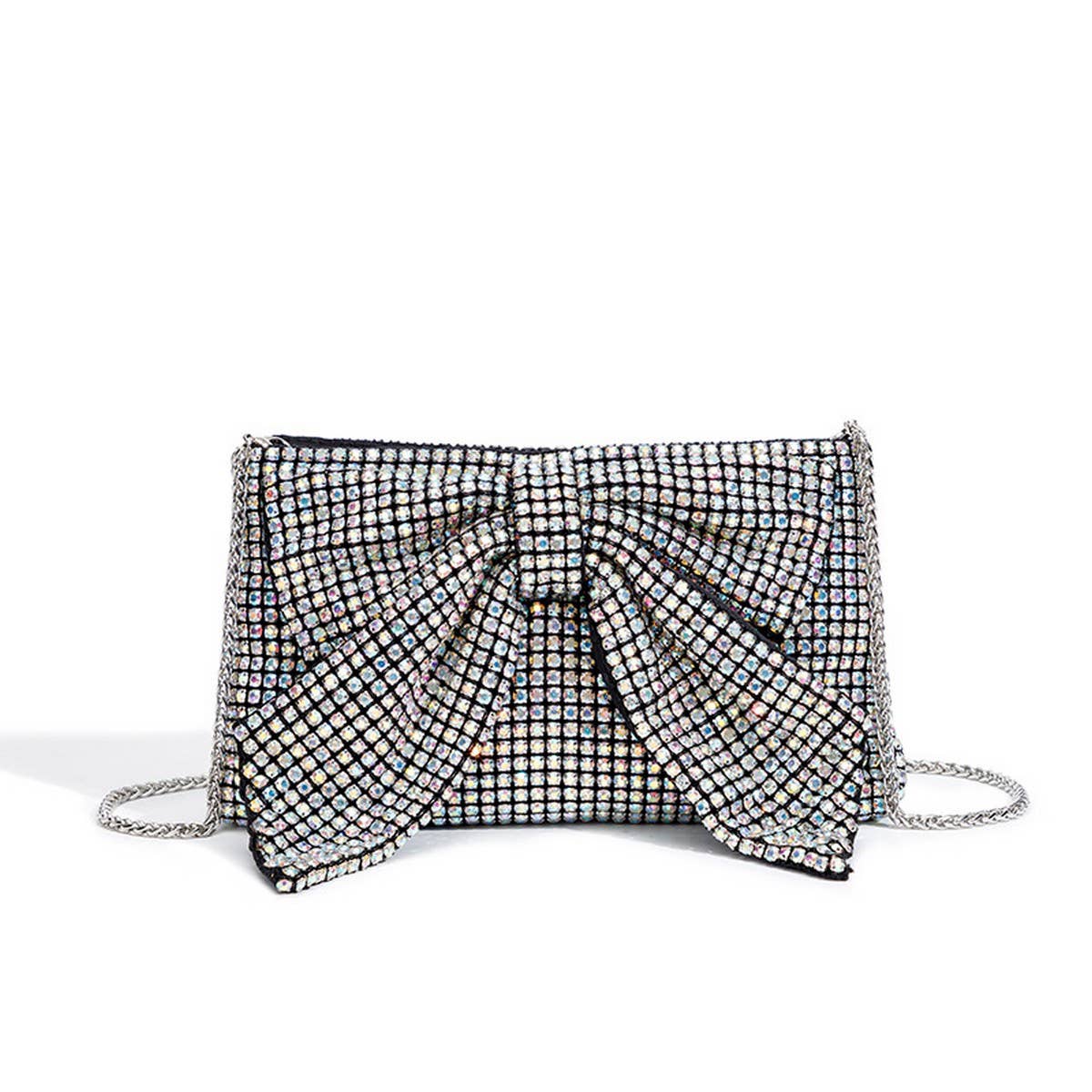 NEW FASHION LEISURE BOW RHINESTONE EVENING BAG_CWAB3603