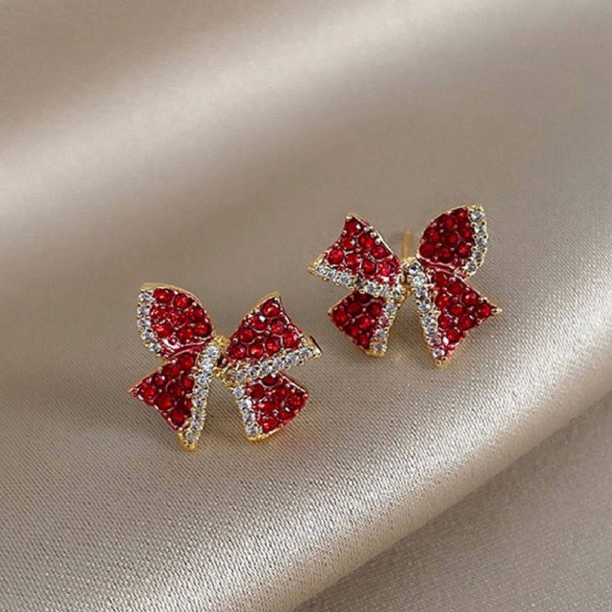 CHRISTMAS BOW RED SERIES EARRINGS
