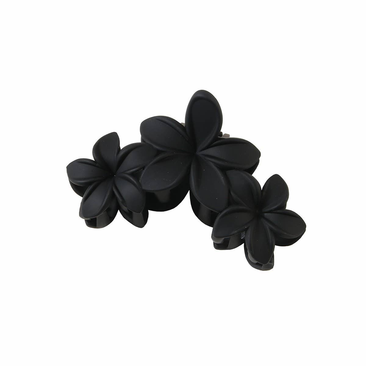 3-Flower Matte Petal Hair Claw ??Vintage & Elegant_CWMM4989