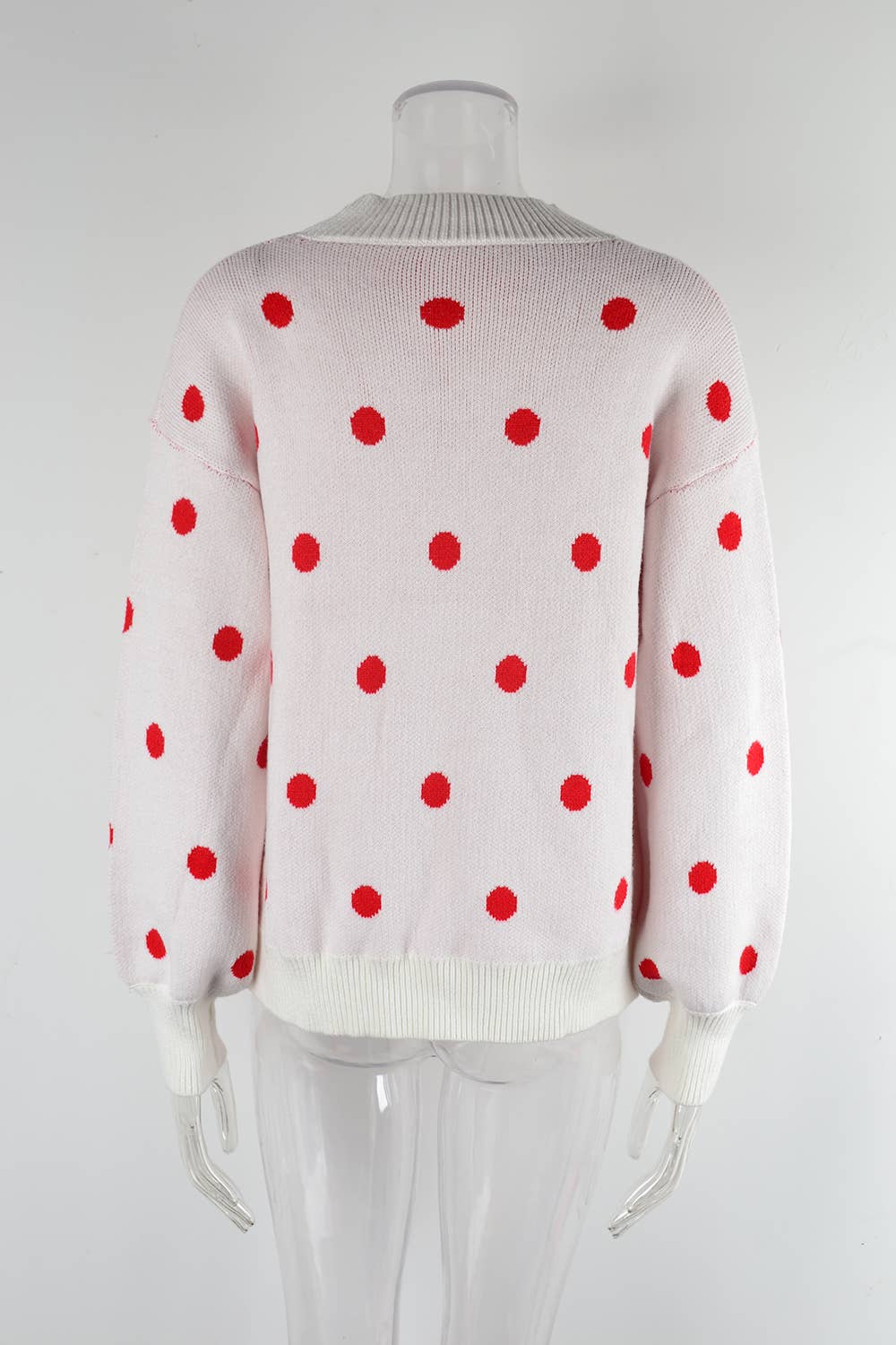 SWEATER KNIT SWEATER POLKA DOT PULLOVER SWEATER