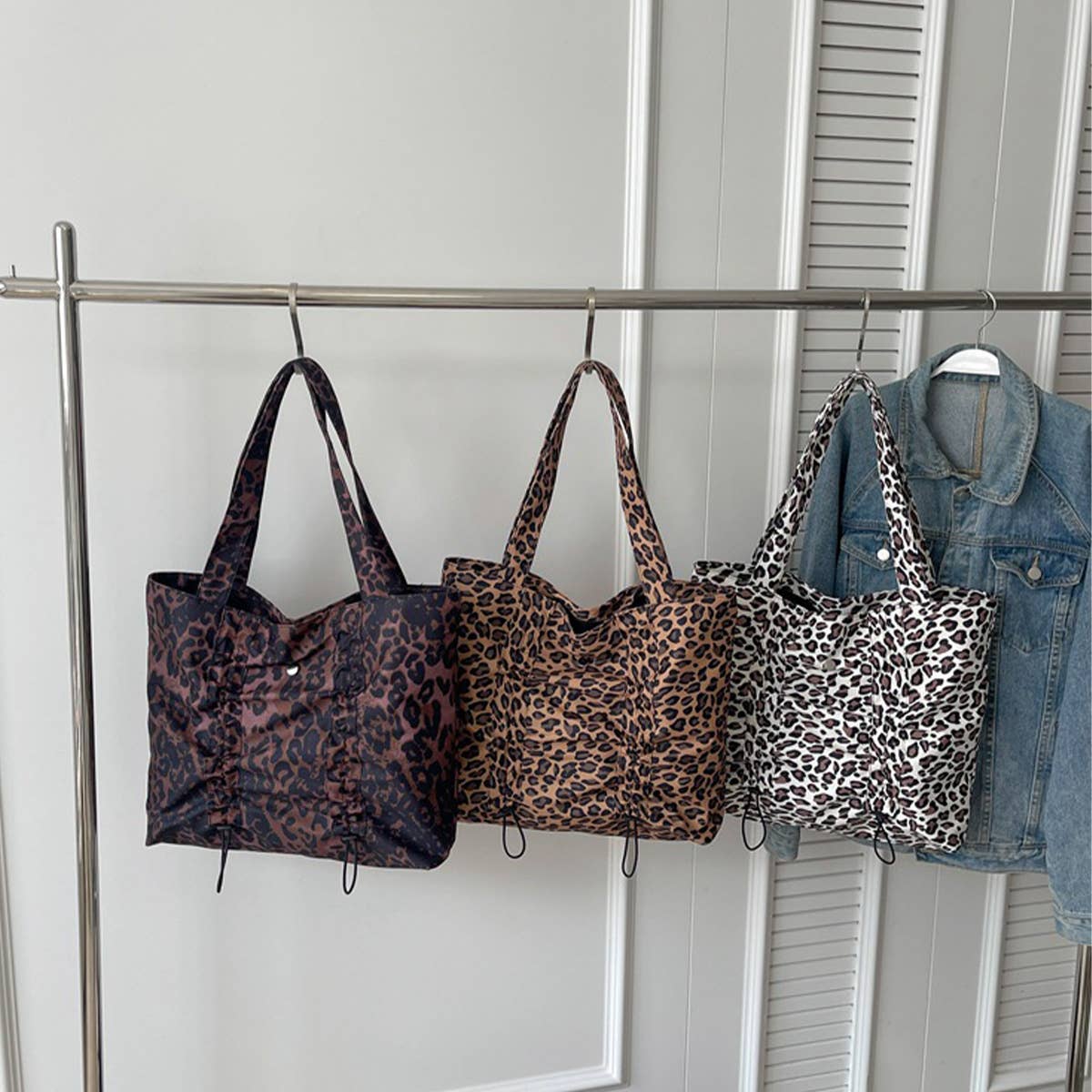 LEOPARD PRINT FASHIONABLE SIMPLE VERSATILE TOTE BAG_CWAB3279