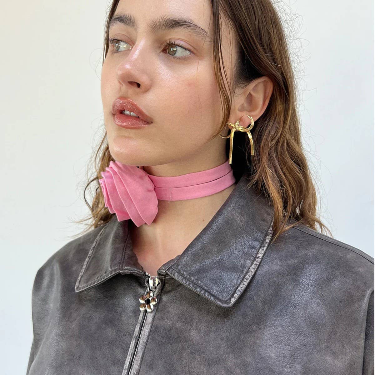 PERSONALIZED ALL-MATCH 18K GOLD BOW EARRINGS_CWASC1655