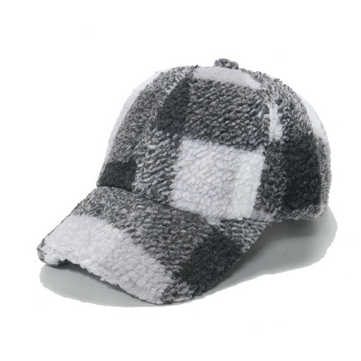 Wool Baseball Cap - Check Curved Brim CWAH0728