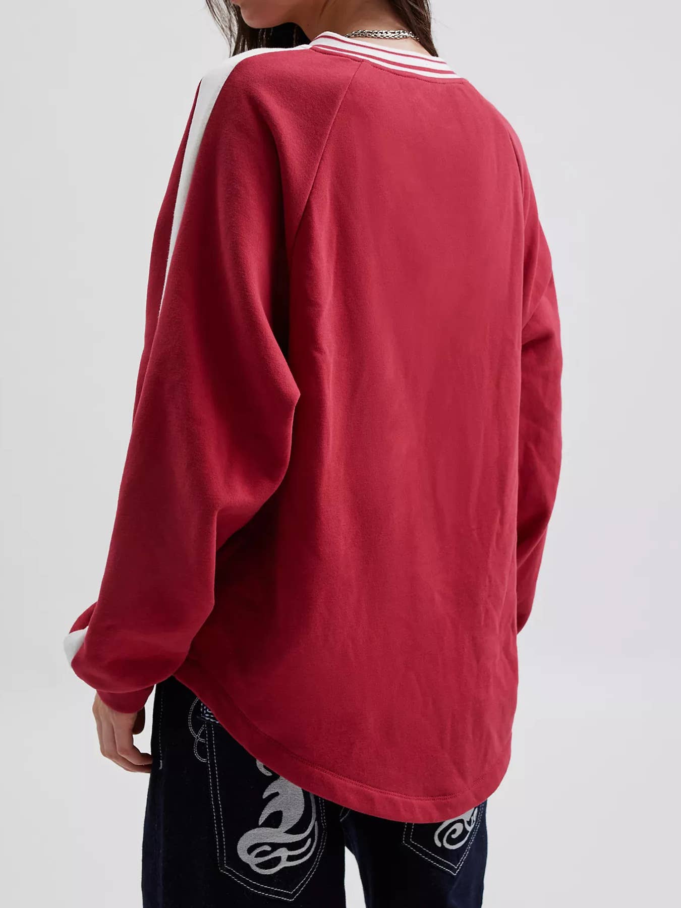 Design Color Contrast Pullover Hoodie