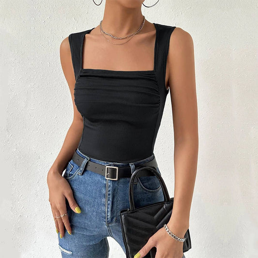 Sexy slim temperament sleeveless elastic vest