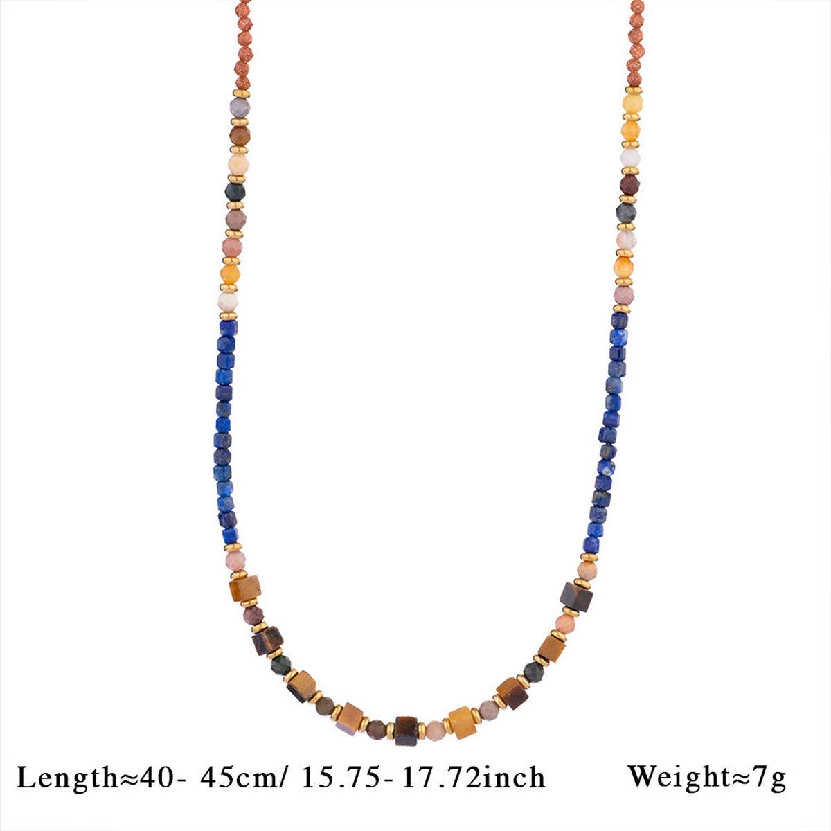 Tiger Eye Heart Pendant Beaded Necklace