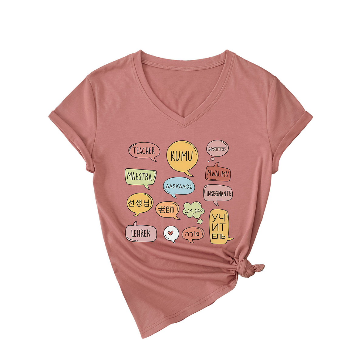 Women??¢s Teaching Tee ??V Neck Teacher Shirt_CWTTSL0478