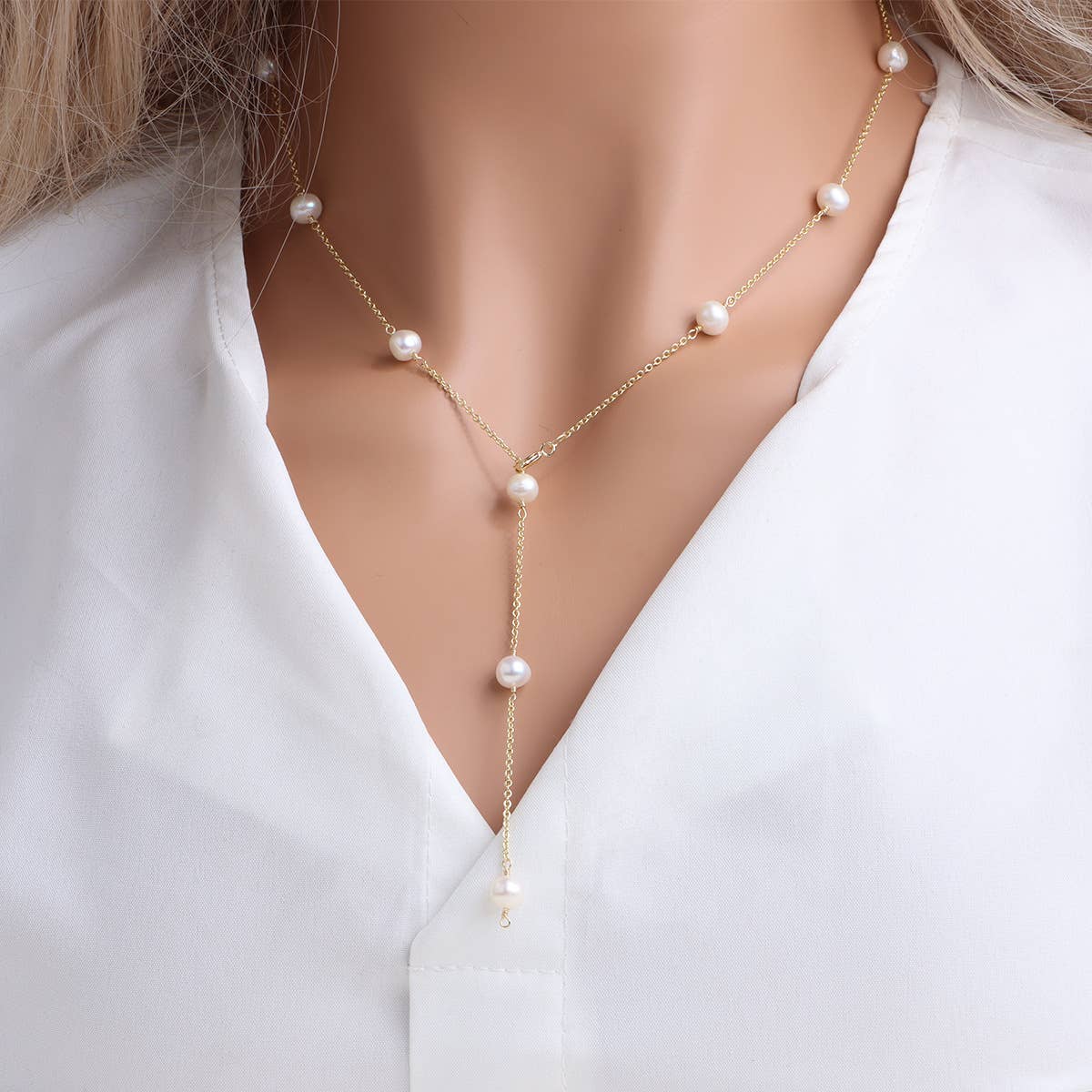 Natural freshwater pearl starry sky necklace