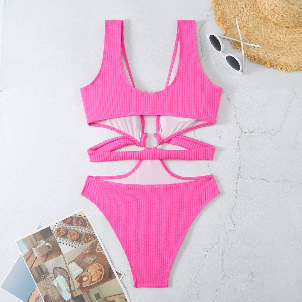 2024 NEW WOMEN SOLID COLOR ONE-PIECE SWIMSUIT_CWMW0286