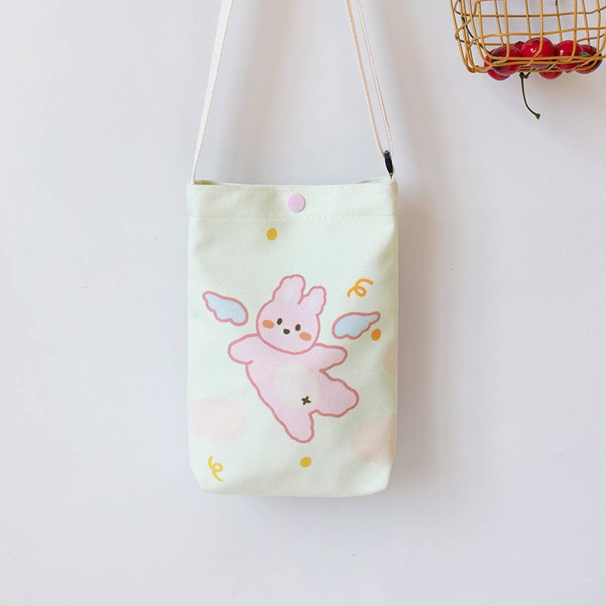 Cute Spring Crossbody Bag with Rabbit Charm_CWAB5588