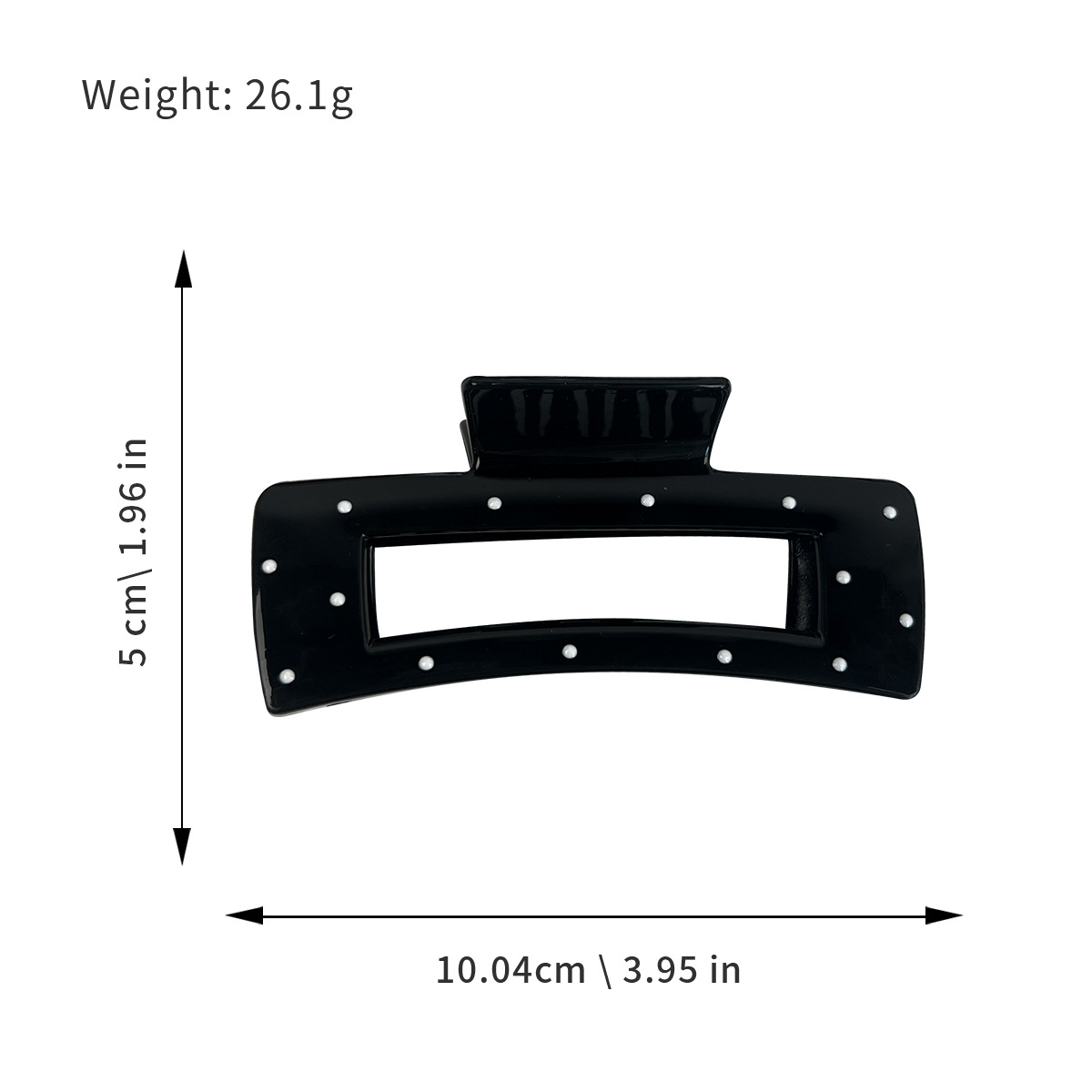 Polka Dot Hair Claw for Elegant Buns_CWAHA2066