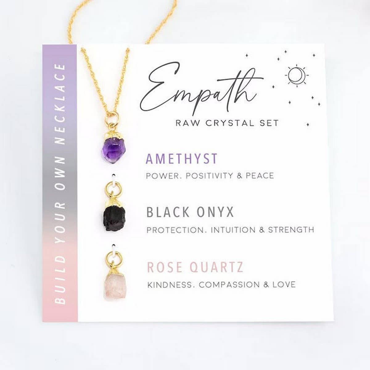 STAINLESS STEEL NECKLACE NATURAL CRYSTAL PENDANT_CWAJE1051