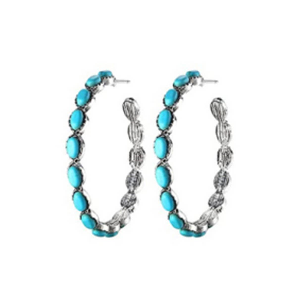 NEW RETRO GEOMETRIC CIRCLE C-SHAPED EARRINGS