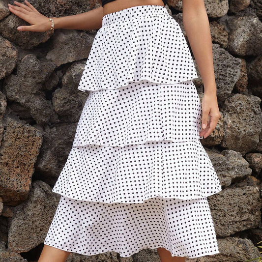 Summer polka dot skirt