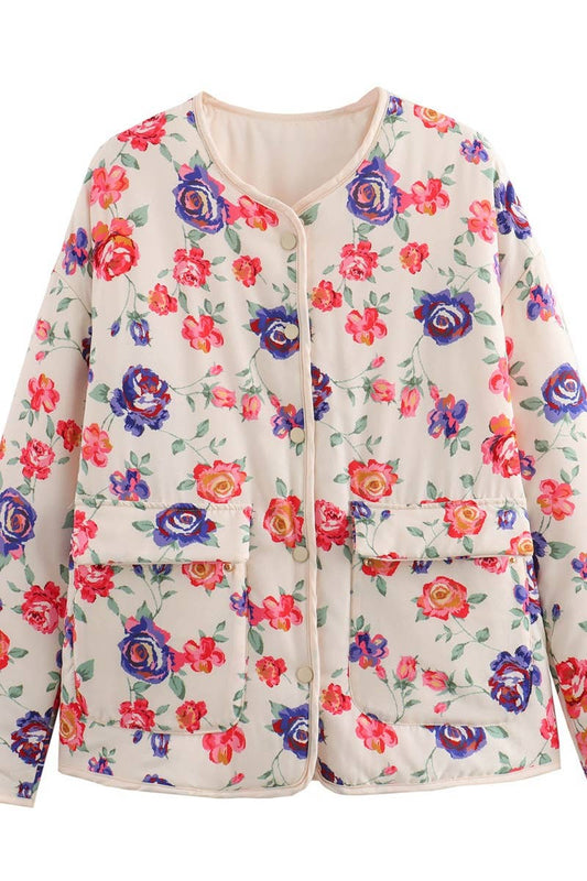 CWOCO0905_FASHION POCKET LONG SLEEVE PADDED JACKET