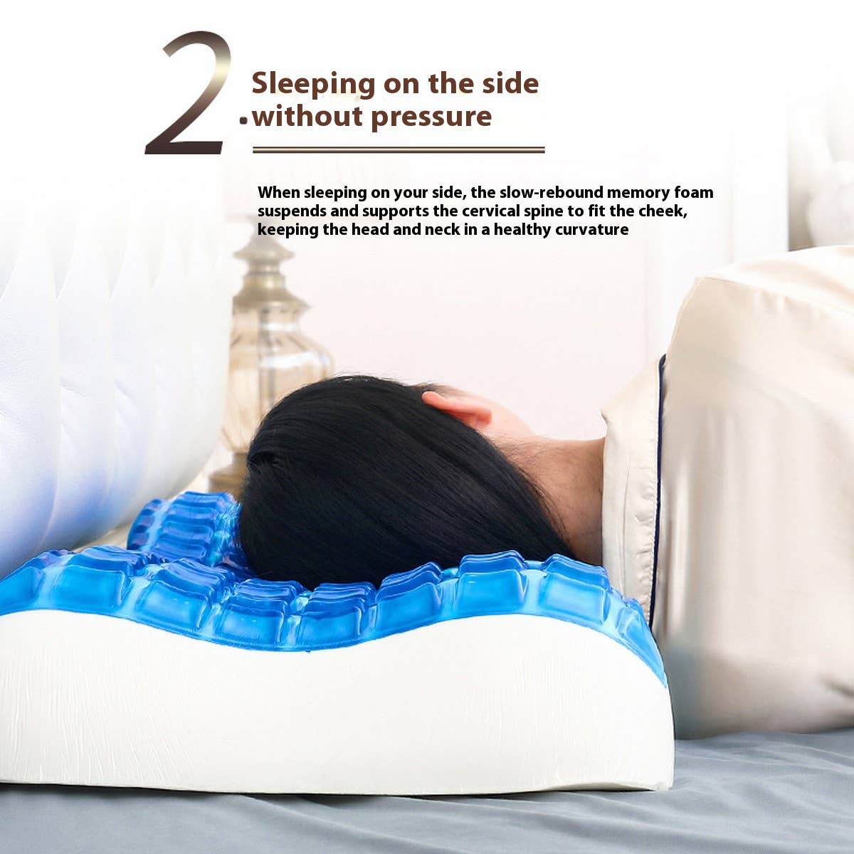 Cooling Gel Memory Foam Pillow, Slow Rebound