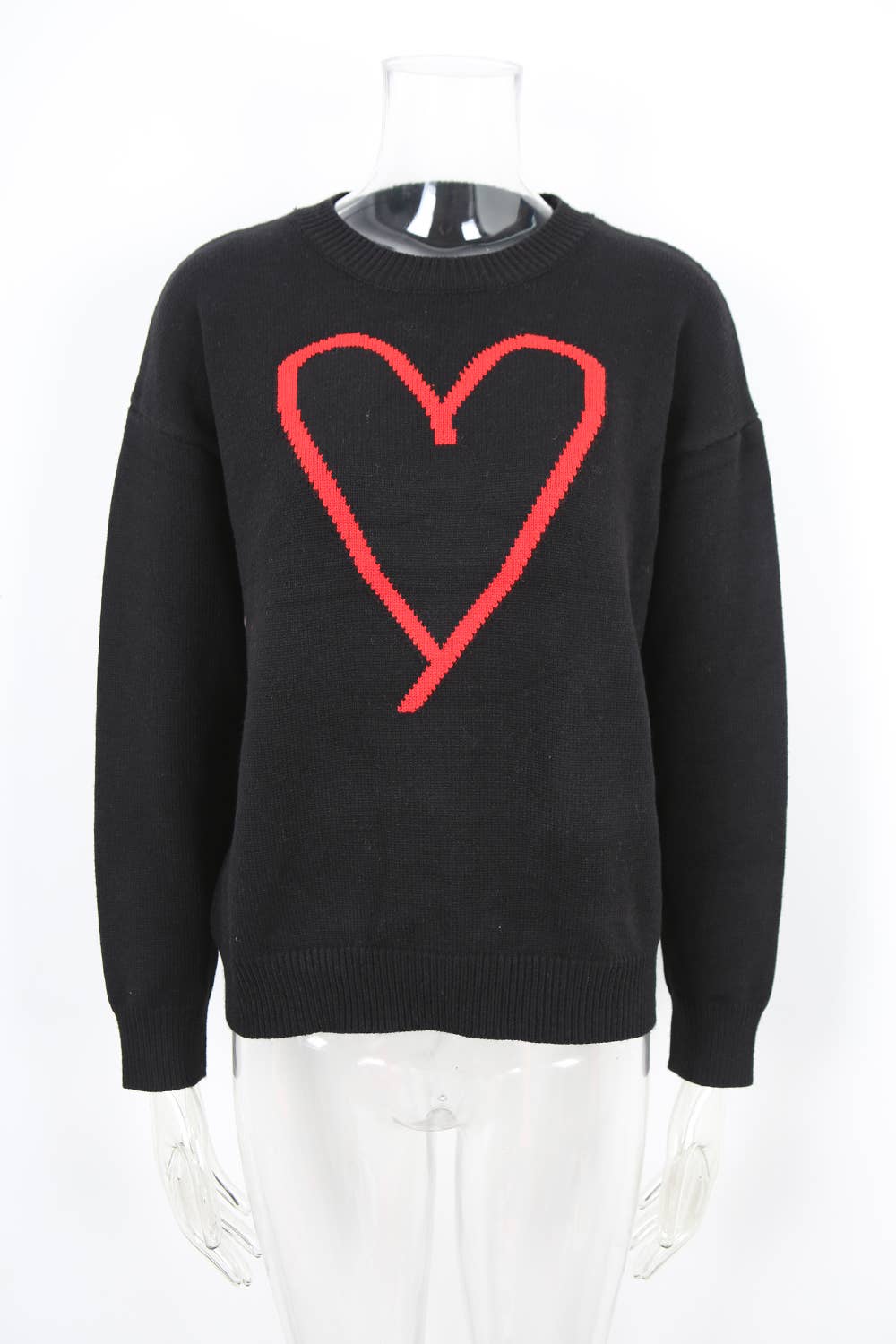 Fashion individual love jacquard knit sweater