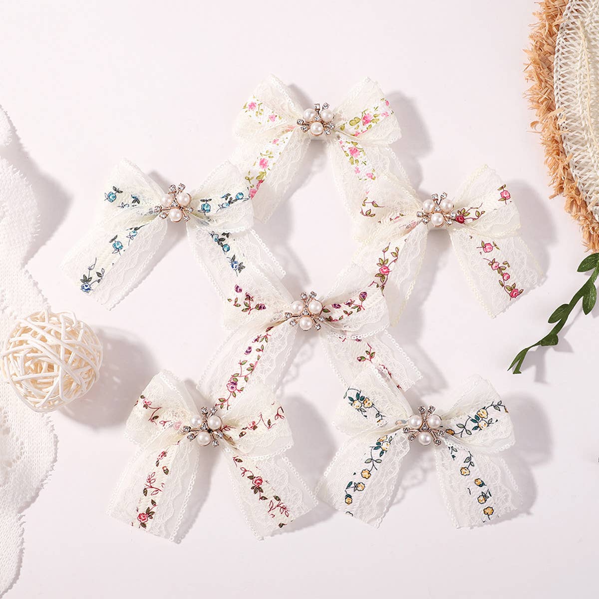 CHILDREN'S LACE MESH BOW HAIRPIN