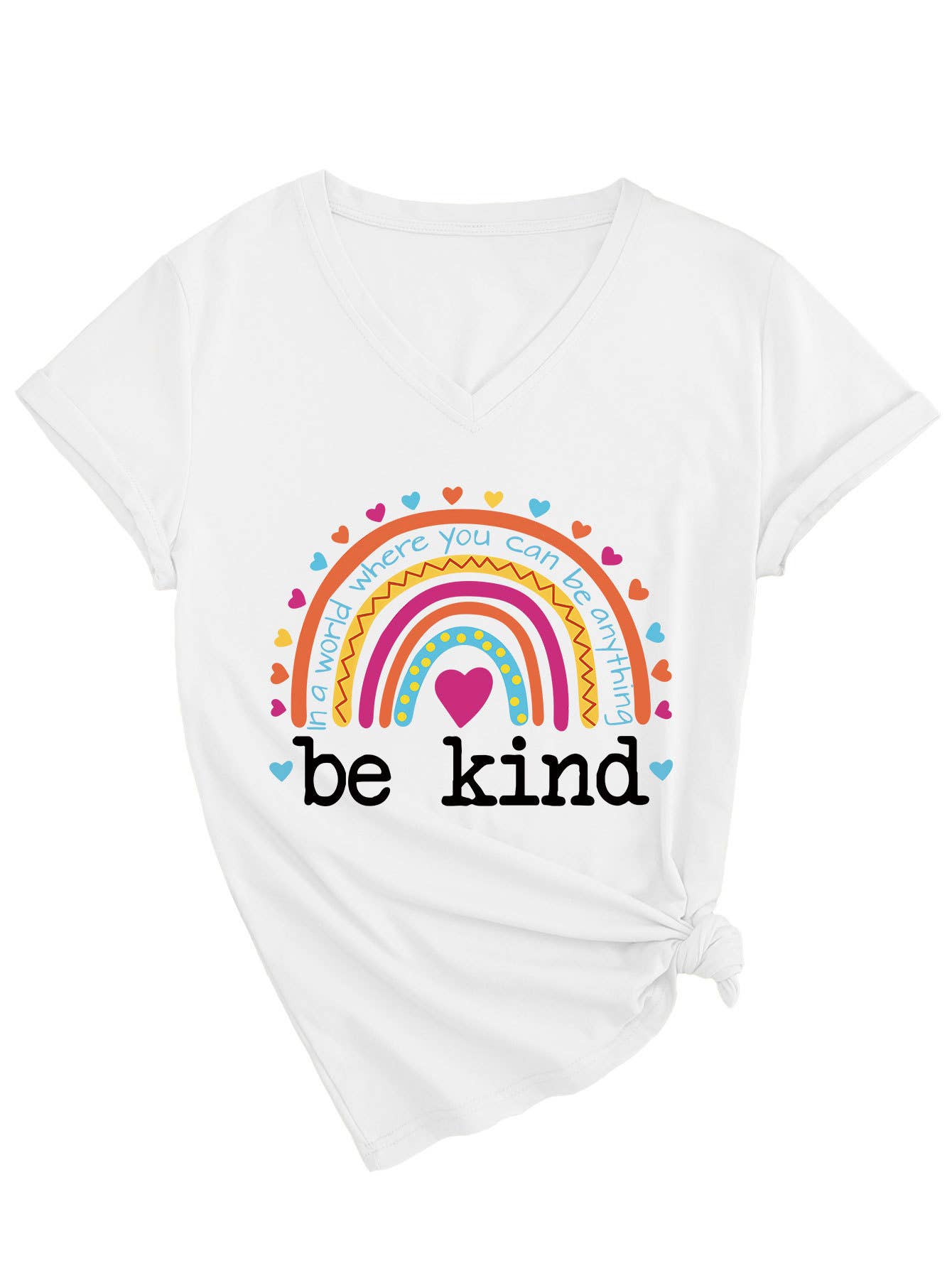 V-neck in a world where be short-sleeved T-shirt