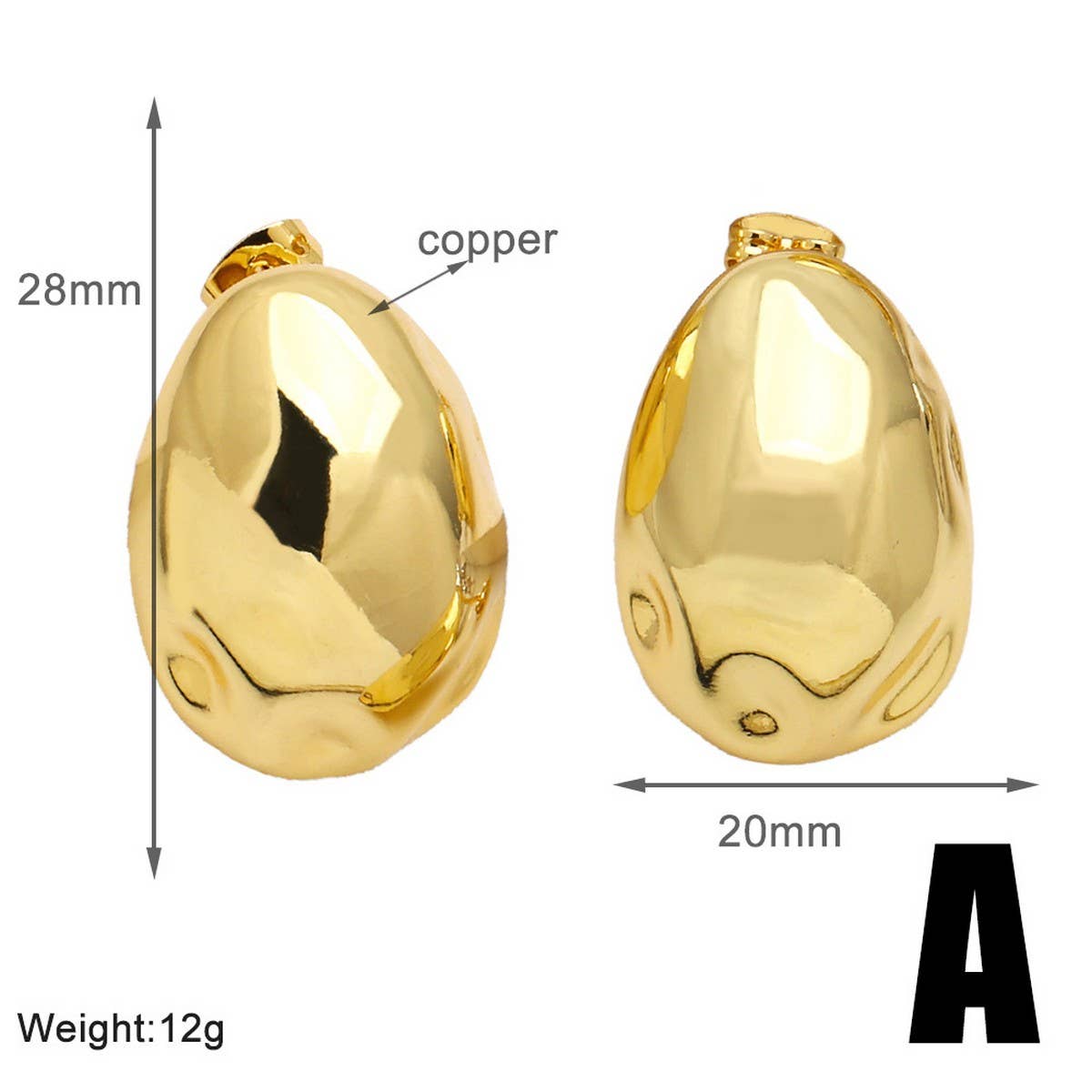 VERSATILE RETRO GOLD PLATED EARRINGS