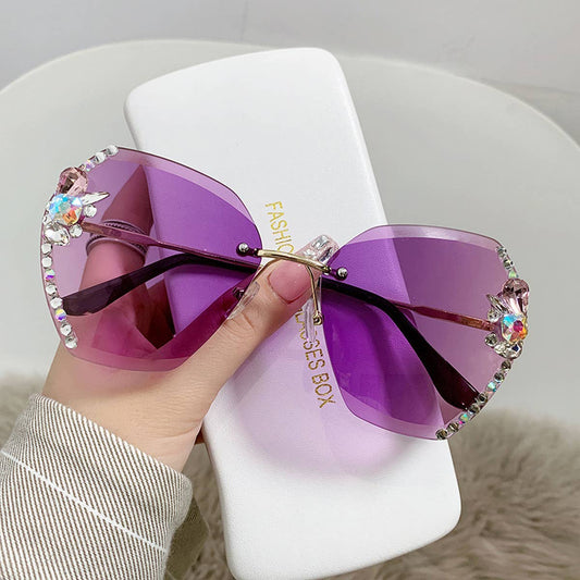 WOMEN FASHION RHINESTONE SUNGLASSES