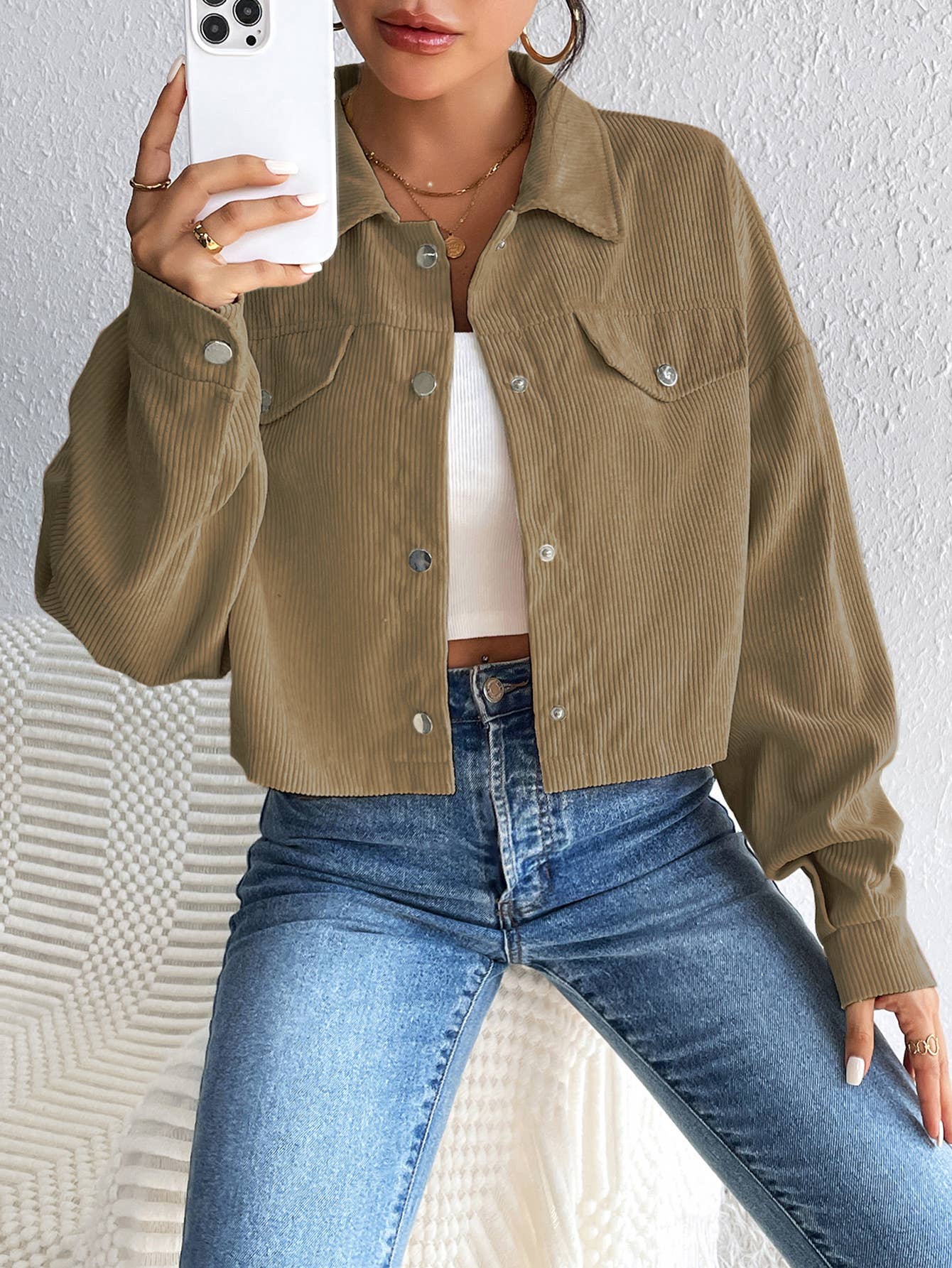 Lapel single-breasted American-style casual coat