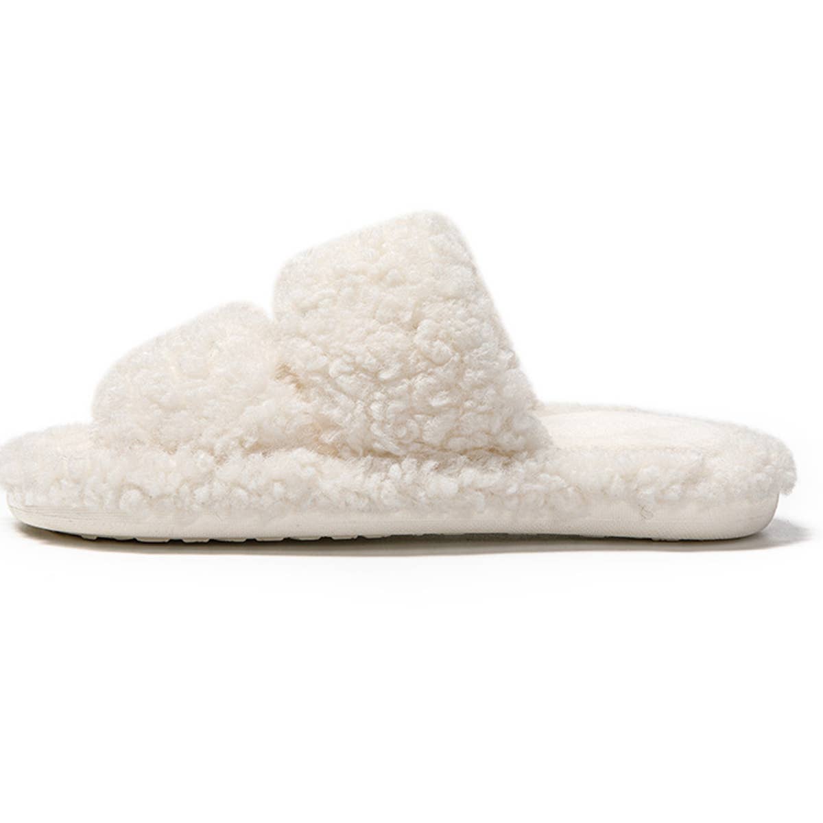 HOME CANDY COLOR BAR CURLY COTTON SLIPPERS_CWSHS0826