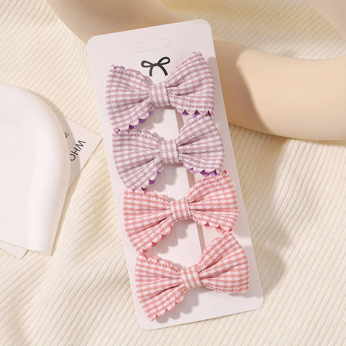 Girls¡¯ Plaid Lace Hair Clips ? Daily & Princess