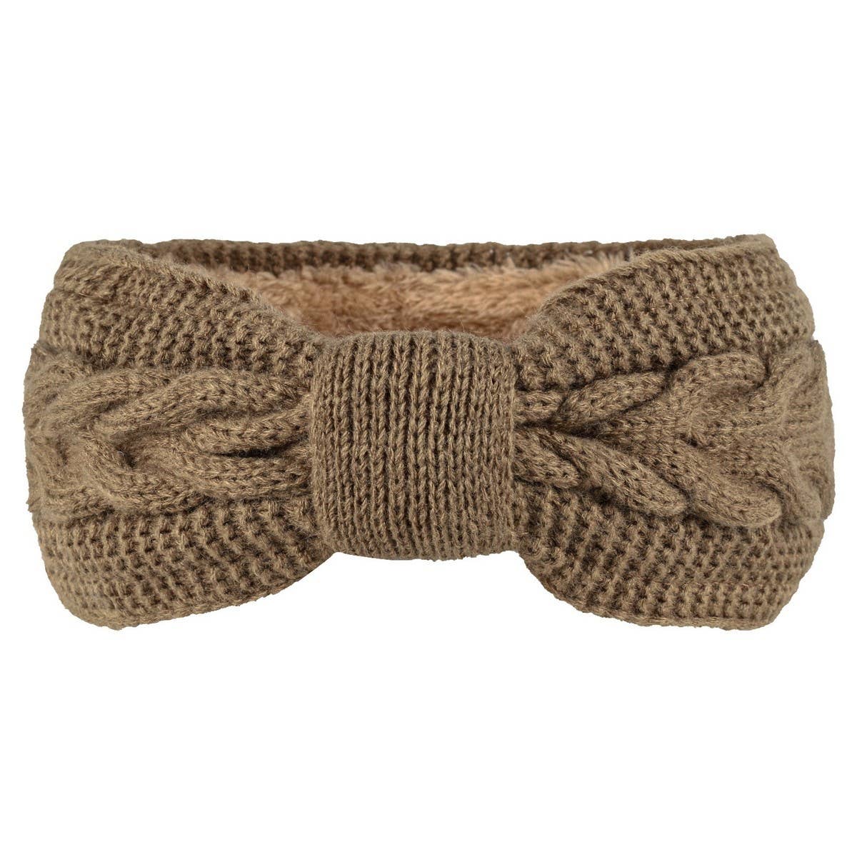 CWMM10071_FLEECE KNIT HEADBAND WITH BOW