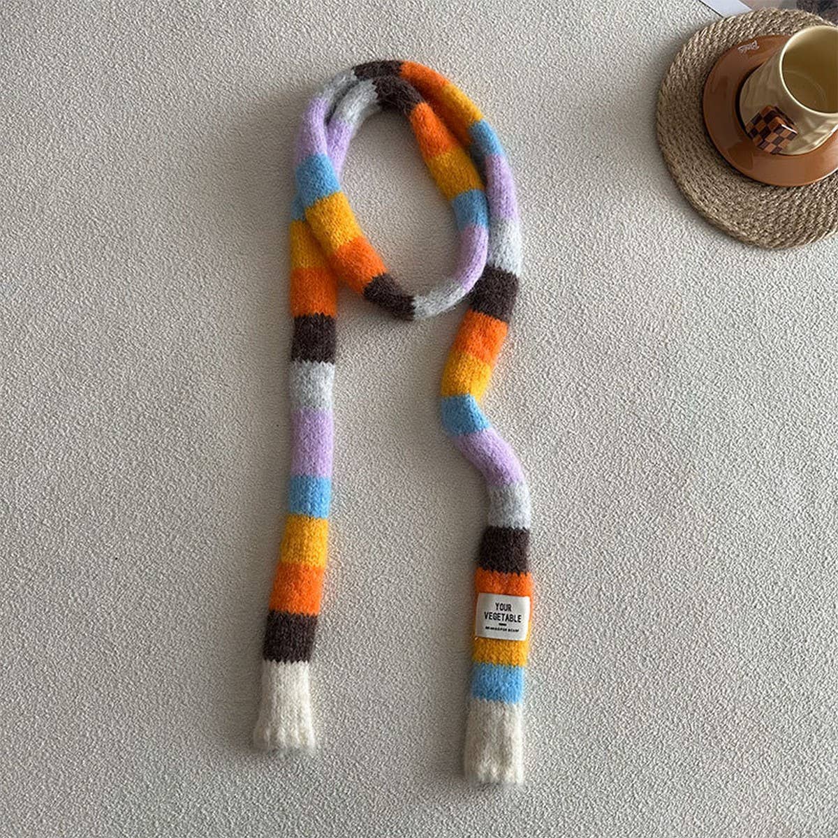 Colorblock Skinny Stripe Scarf ? Chic Summer Wrap