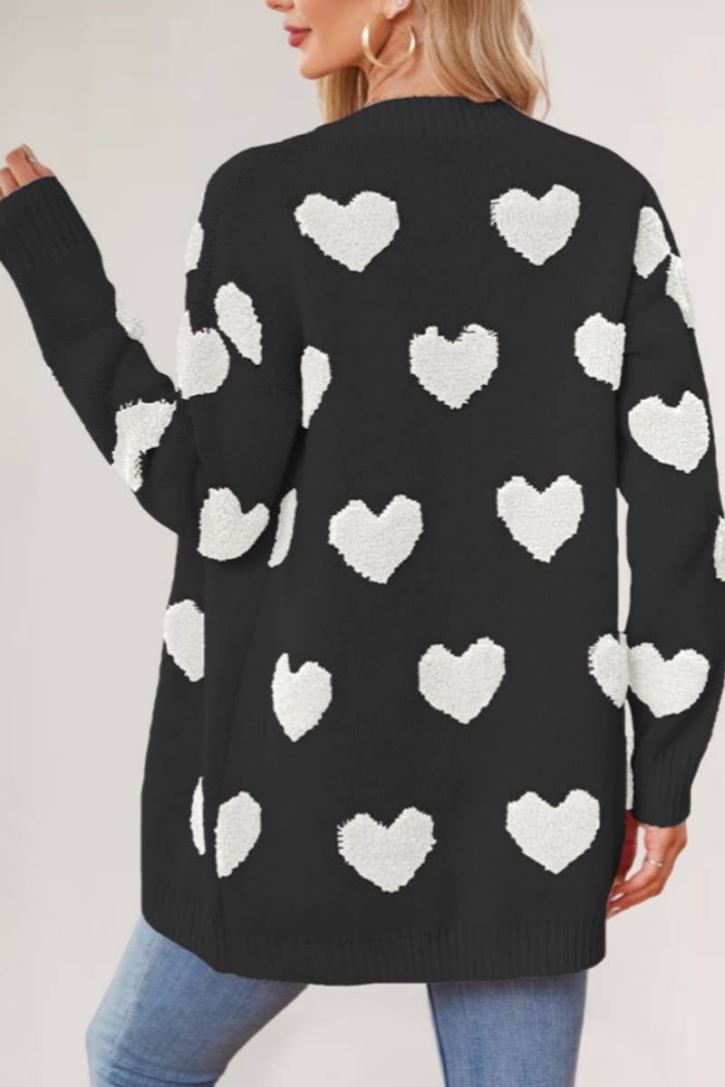 CWOCAL1826_LONG LOVE BUTTON LONG SLEEVE SWEATER CARDIGAN