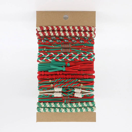 CHRISTMAS NEW CARD SET HAIR SCRUNCHIES