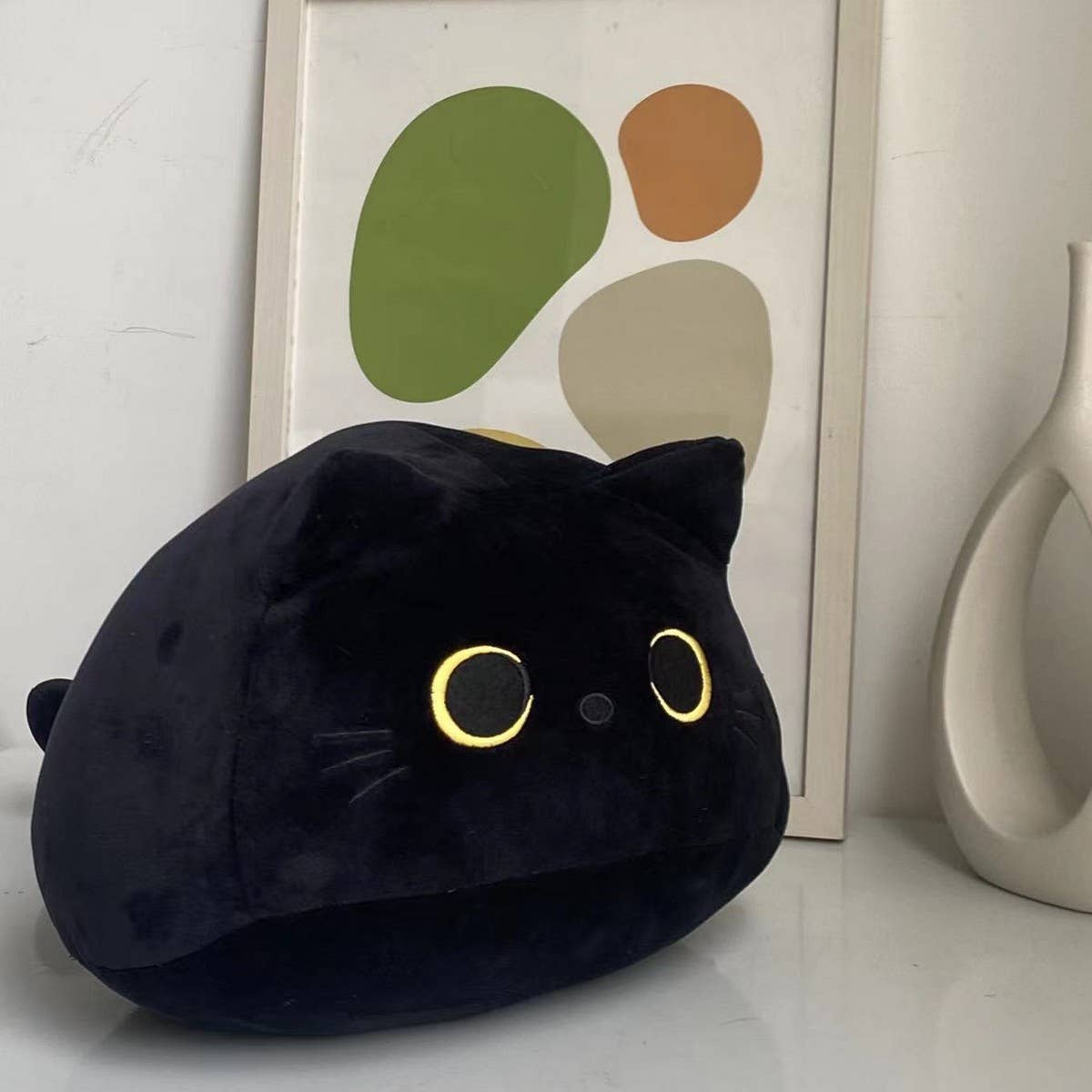 CUTE BLACK CAT PLUSH TOY PILLOW