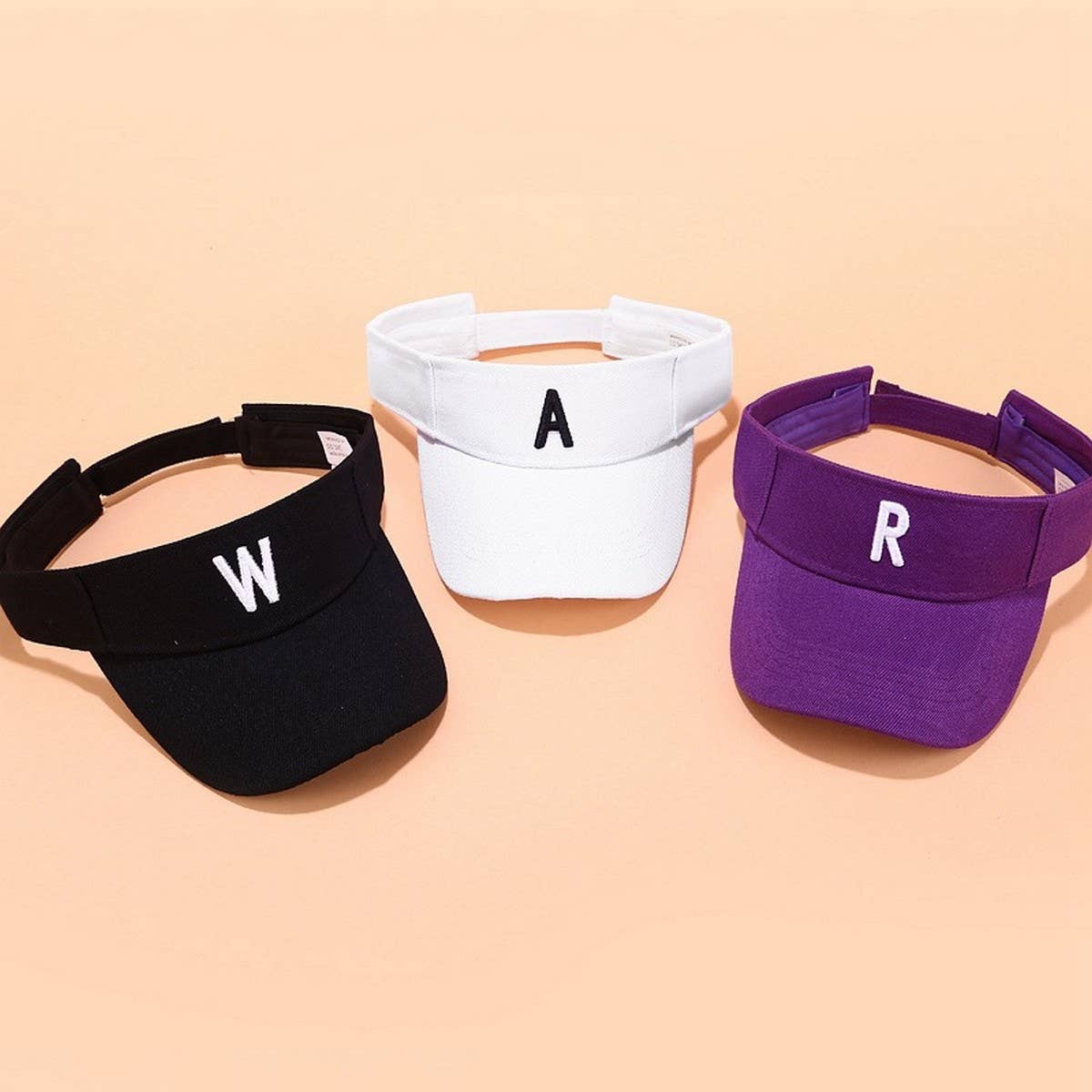 Embroidered Letter Visor Hat - Summer Sunshade Cap_CWAH3284