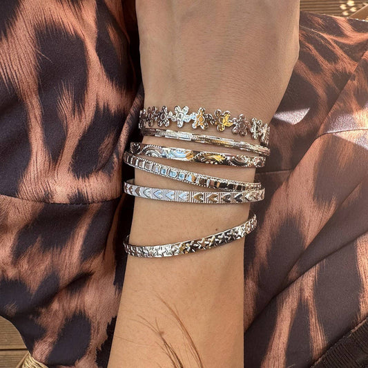 NEW FASHION METAL HEART SHAPE FLOWER BRACELET