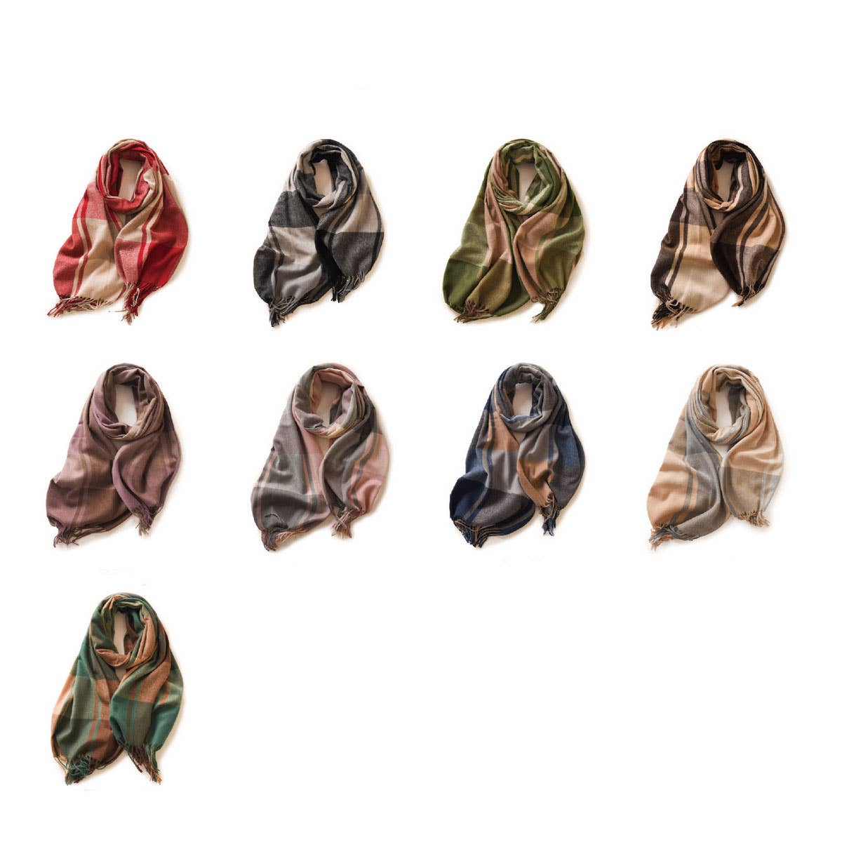 Plaid Winter Scarf ??Soft Thick Fringe Shawl 2025_CWASC0168