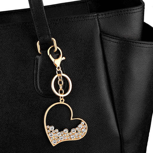 RHINESTONE SPARKLY HEART KEYCHAIN
