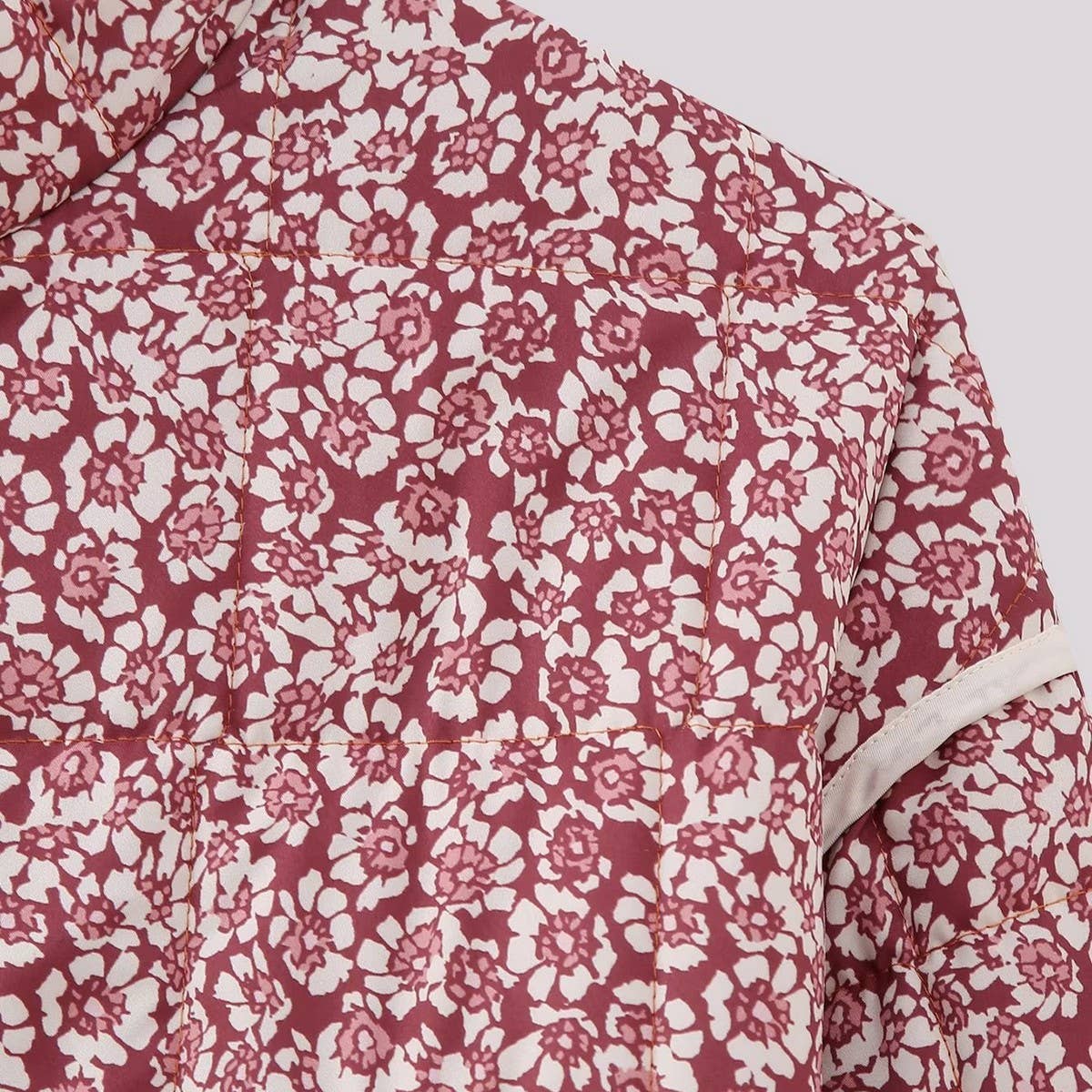 REVERSIBLE FLORAL LOOSE WARM QUILTED JACKETS