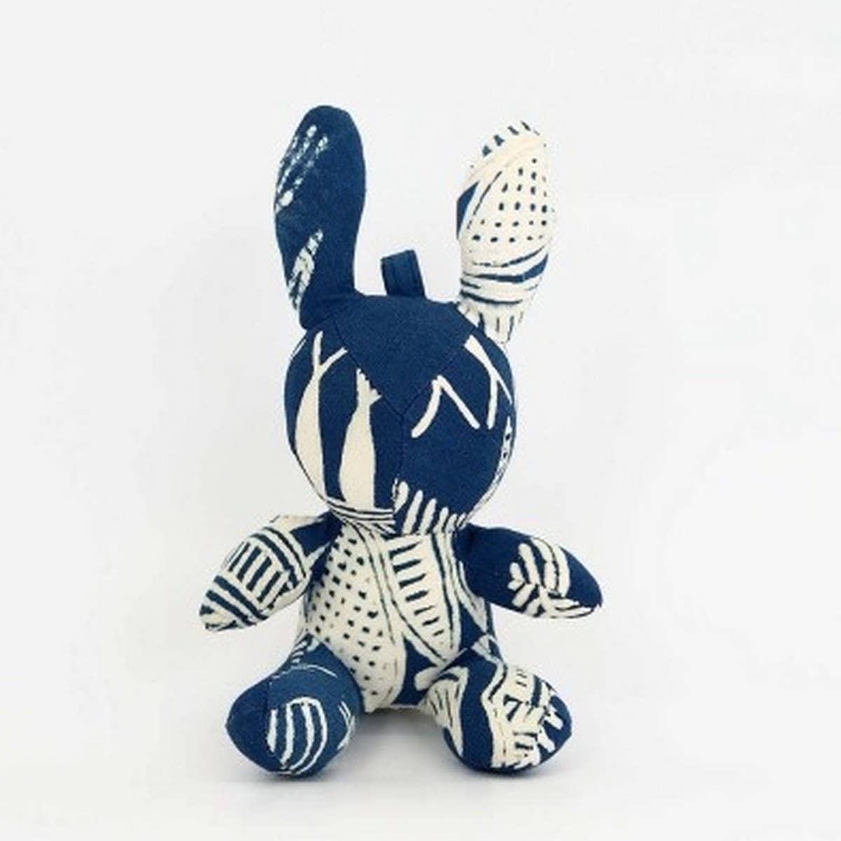 Hand-Dyed Indigo Bunny Plush Charm