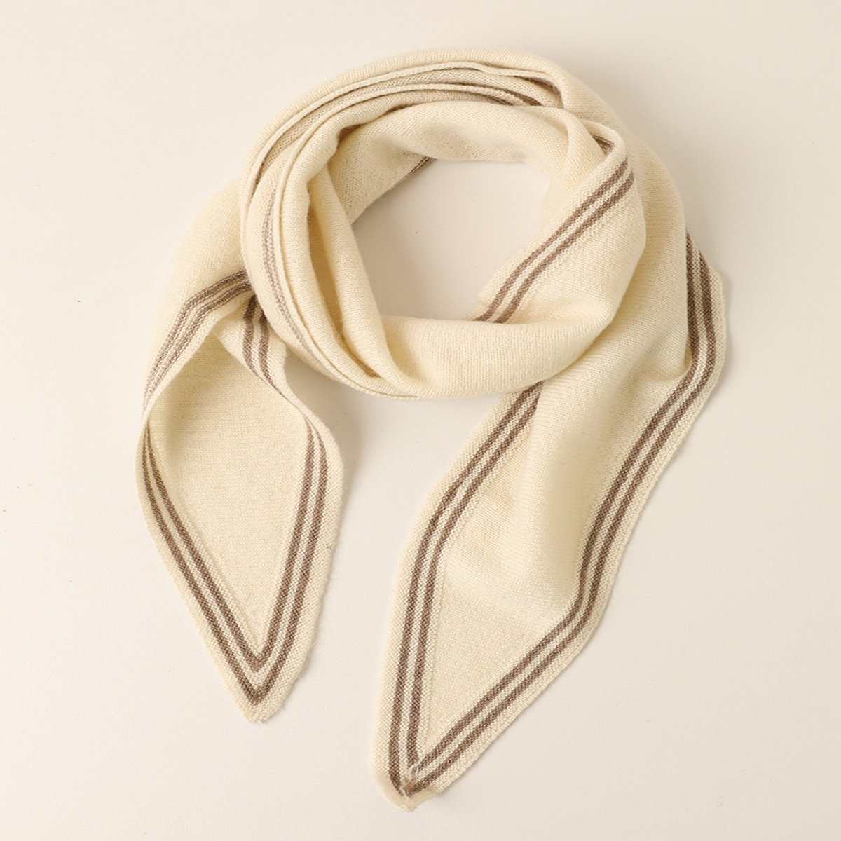 Lightweight Knit Wrap ? Soft Triangle Neck Scarf