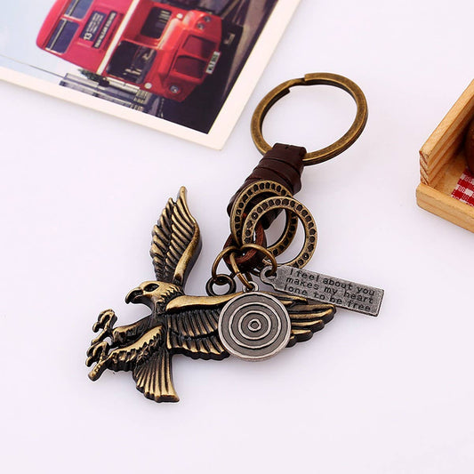 PERSONALIZED TRENDY EAGLE PENDANT CAR KEYCHAIN_CWMM4721
